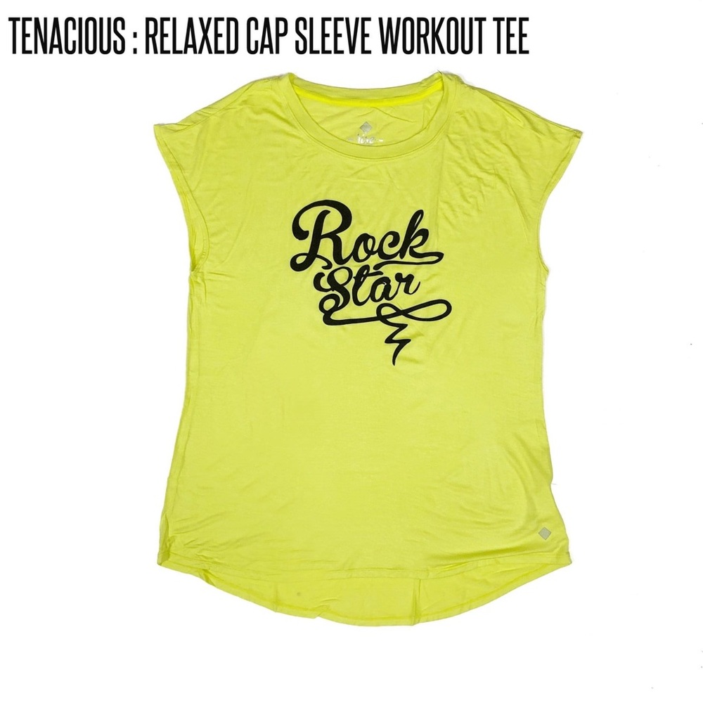 Bright yellow Lularoe tenacious tee NWT